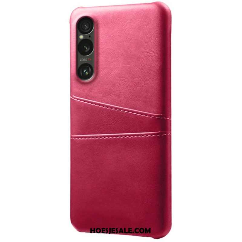 Hoesje Sony Xperia 1 Vii Kaarthouder Met Leerlook