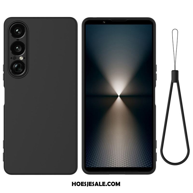 Hoesje Sony Xperia 1 Vii Siliconen Met Koord