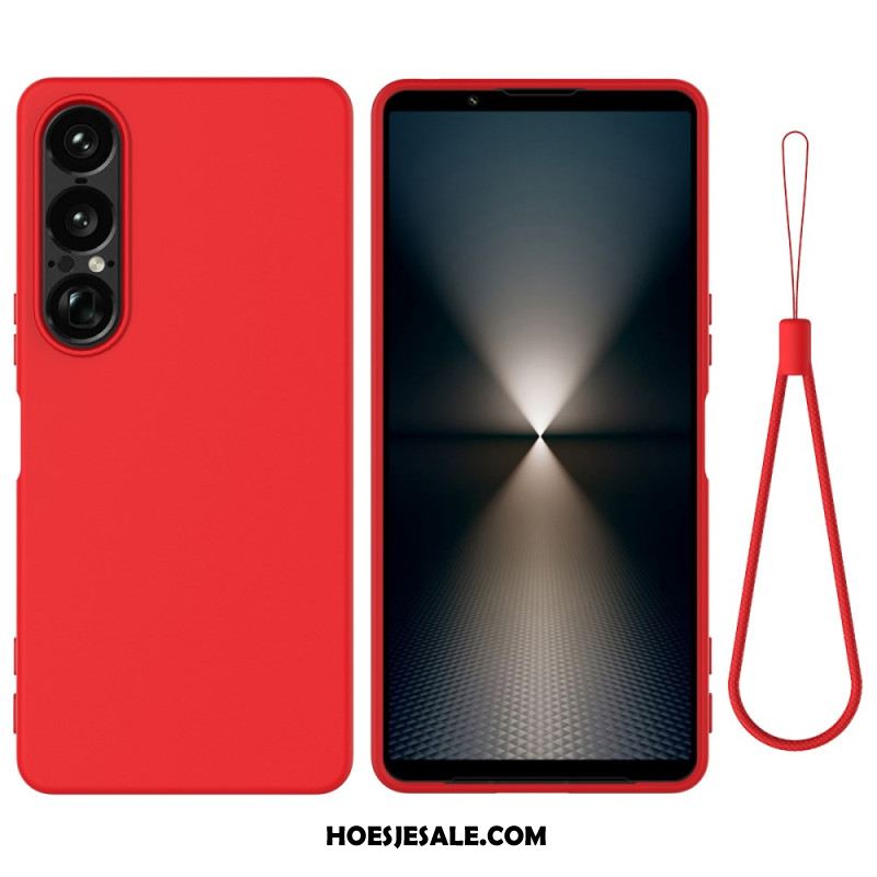 Hoesje Sony Xperia 1 Vii Siliconen Met Koord