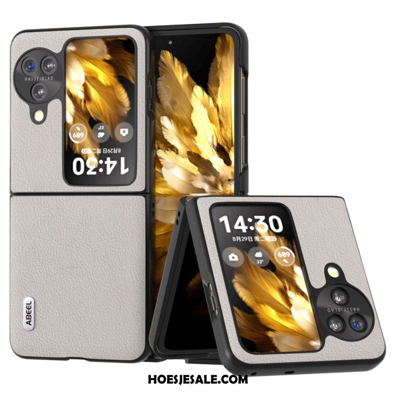 Hoesje Voor Oppo Find N3 Flip Abeel Getextureerd Leerstijl