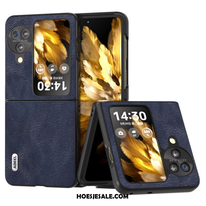 Hoesje Voor Oppo Find N3 Flip Abeel Lederen Stijl