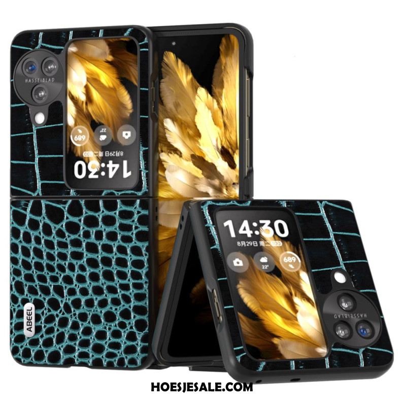 Hoesje Voor Oppo Find N3 Flip Krokodiltextuur