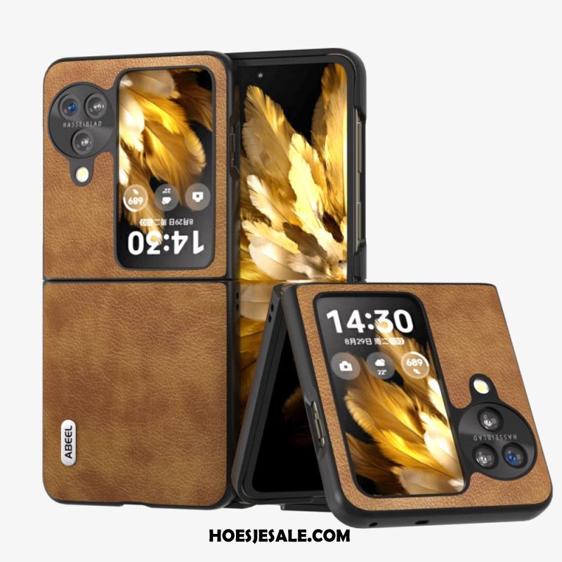 Hoesje Voor Oppo Find N3 Flip Litchi-textuur Abeel