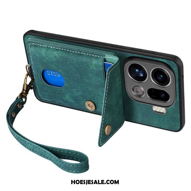 Hoesje Voor Oppo Find X9 Pro 5g Kaarthouder En Draagkoord