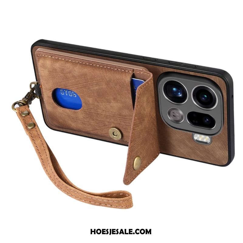Hoesje Voor Oppo Find X9 Pro 5g Kaarthouder En Draagkoord