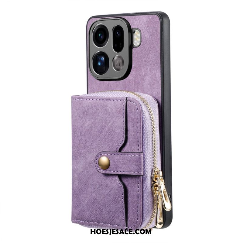 Hoesje Voor Oppo Find X9 Pro 5g Kaarthouder Met Rits En Schouderband