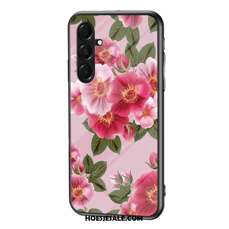 Hoesje Voor Samsung Galaxy A17 4g / 5g Bloemen Van Gehard Glas