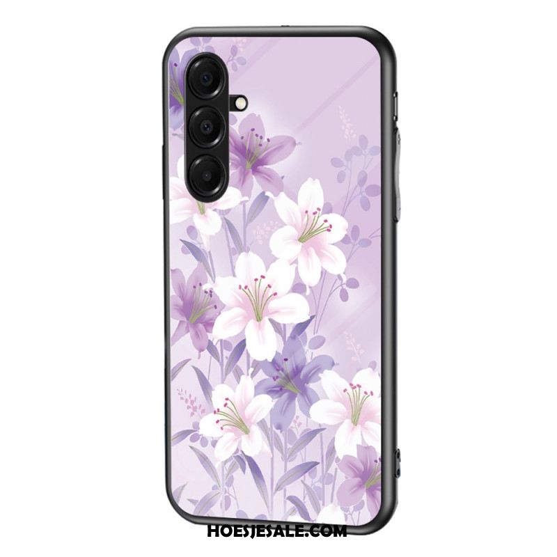 Hoesje Voor Samsung Galaxy A17 4g / 5g Bloemen Van Gehard Glas