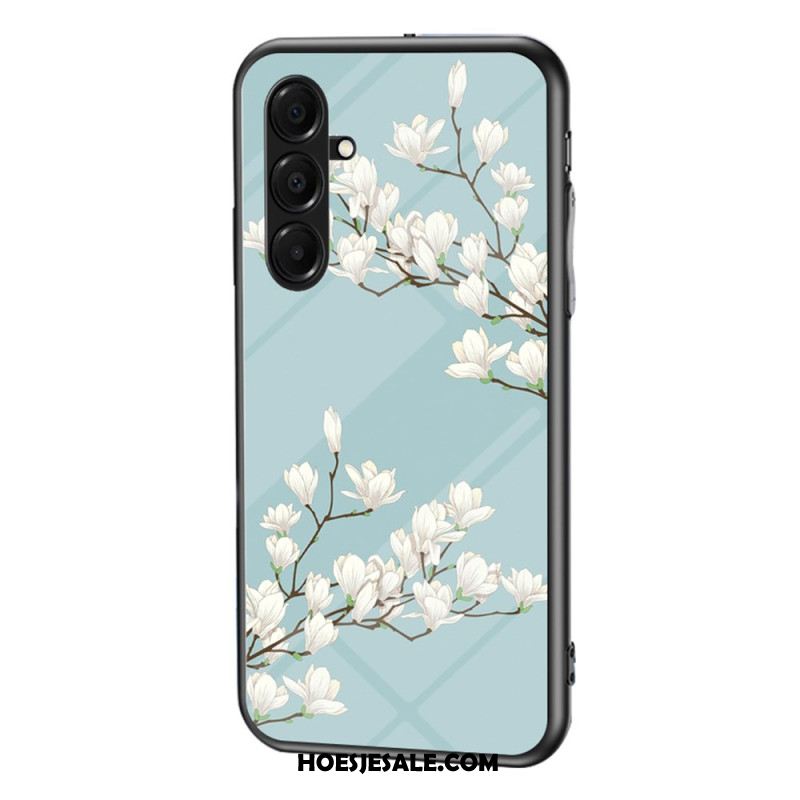 Hoesje Voor Samsung Galaxy A17 4g / 5g Bloemen Van Gehard Glas