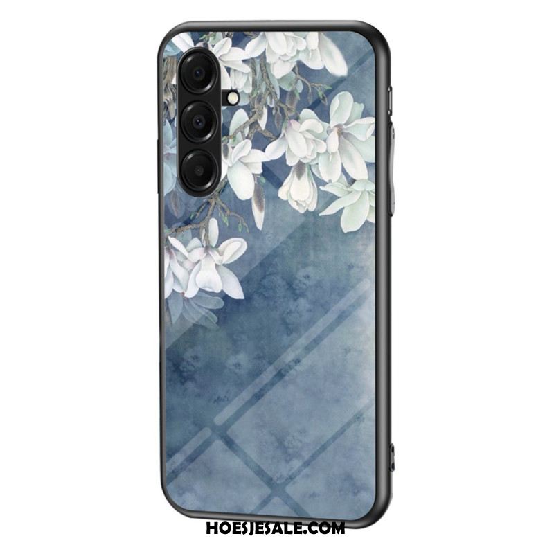 Hoesje Voor Samsung Galaxy A17 4g / 5g Bloemen Van Gehard Glas