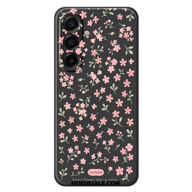Hoesje Voor Samsung Galaxy A17 4g / 5g Roze Bloemen