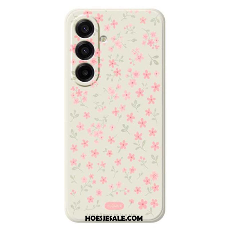 Hoesje Voor Samsung Galaxy A17 4g / 5g Roze Bloemen