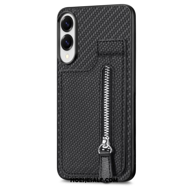 Hoesje Voor Samsung Galaxy S25 5g Edge Kaarthouder En Portemonnee Van Koolstofvezel