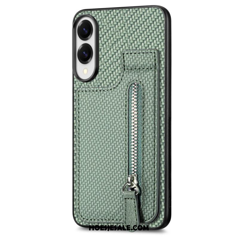 Hoesje Voor Samsung Galaxy S25 5g Edge Kaarthouder En Portemonnee Van Koolstofvezel