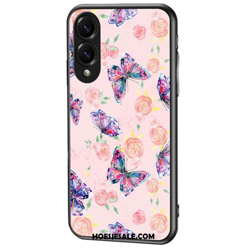 Hoesje Voor Samsung Galaxy S25 5g Edge Vlinder Van Gehard Glas