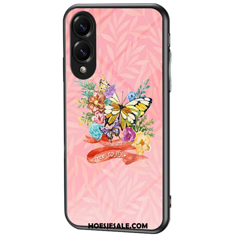 Hoesje Voor Samsung Galaxy S25 5g Edge Vlinder Van Gehard Glas