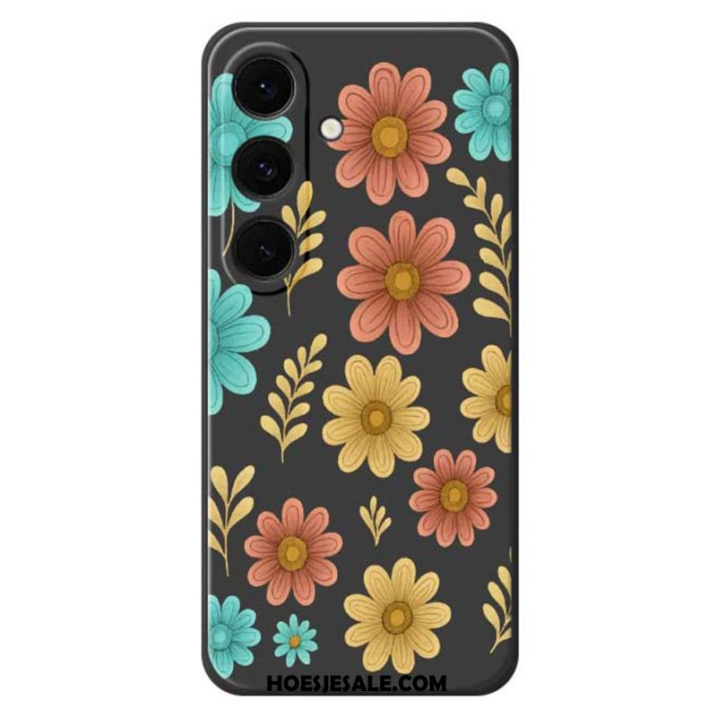 Hoesje Voor Samsung Galaxy S25 Fe Siliconen Met Bloemen