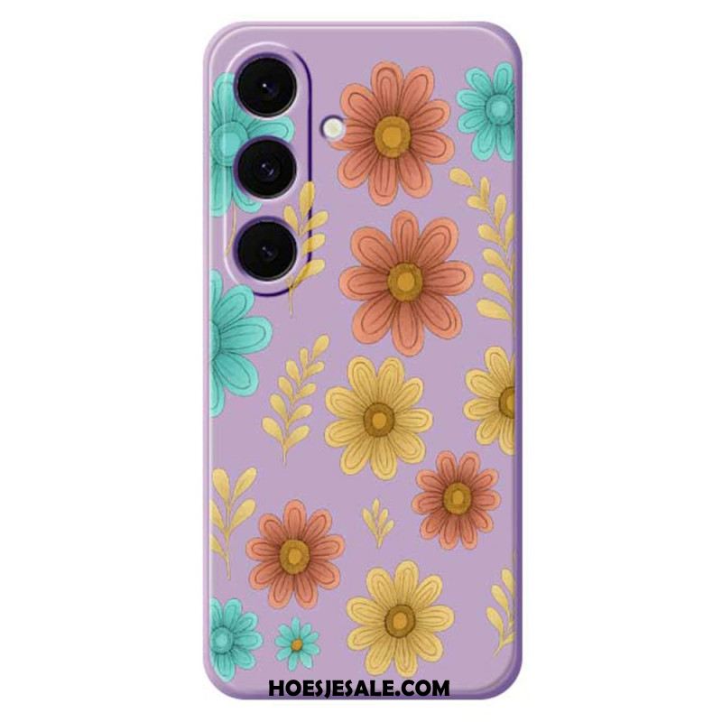 Hoesje Voor Samsung Galaxy S25 Fe Siliconen Met Bloemen
