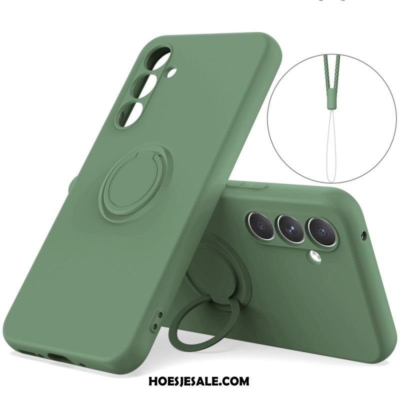 Hoesje Voor Samsung Galaxy S25 Fe Siliconen Met Ringhouder En Draagkoord