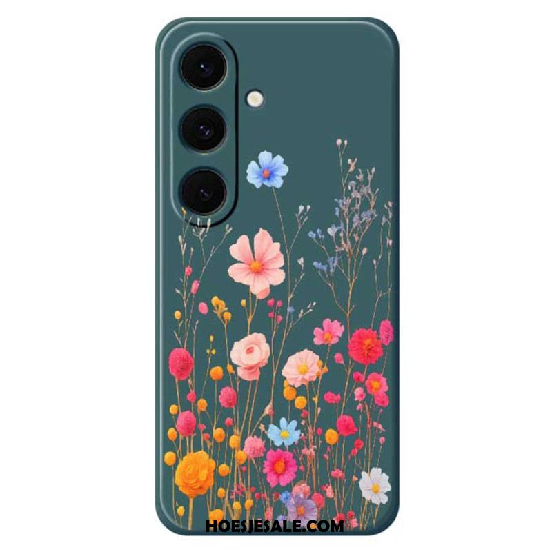 Hoesje Voor Samsung Galaxy S25 Fe Siliconen Met Wilde Bloemen