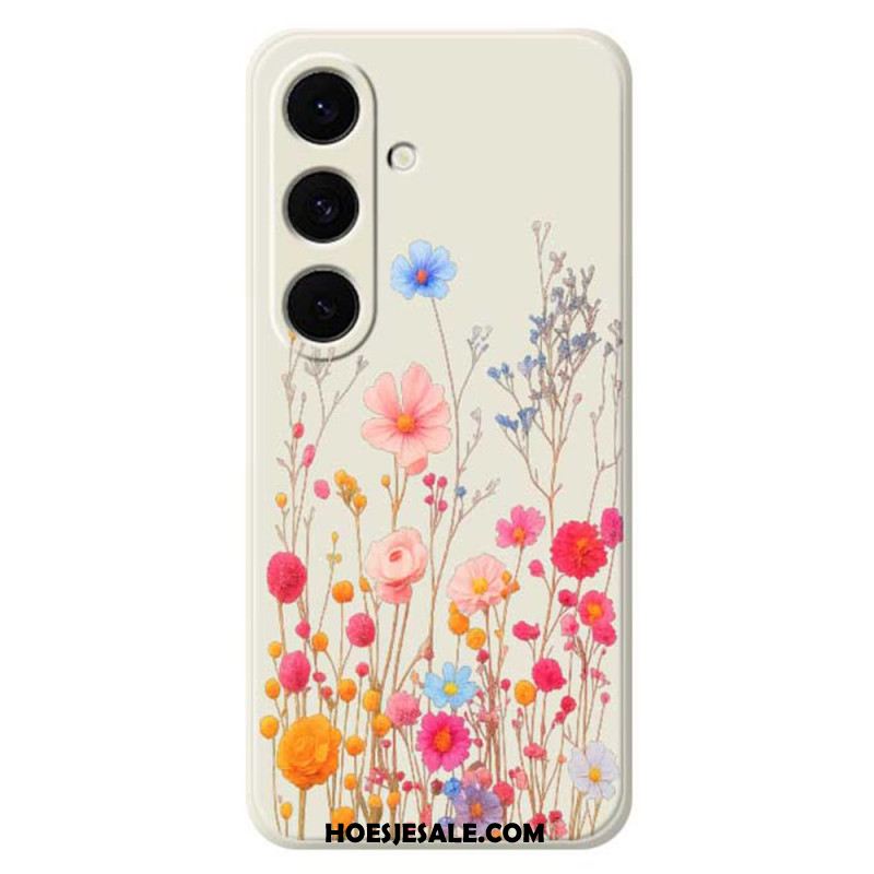 Hoesje Voor Samsung Galaxy S25 Fe Siliconen Met Wilde Bloemen