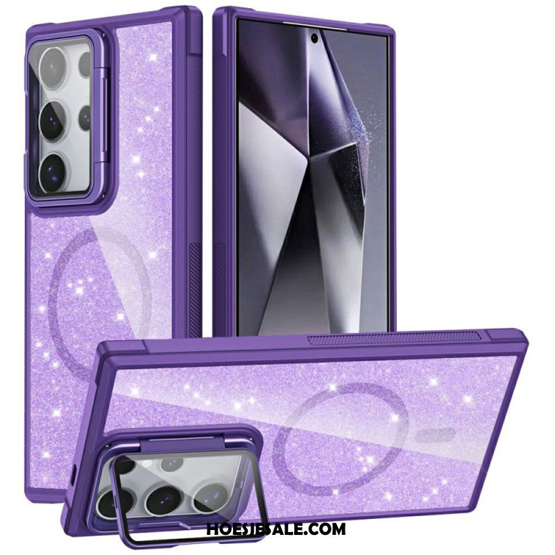 Hoesje Voor Samsung Galaxy S25 Ultra 5g Glitter Met Ingebouwde Standaard