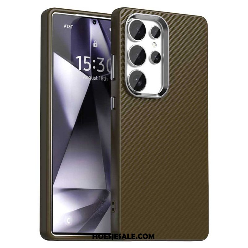 Hoesje Voor Samsung Galaxy S25 Ultra 5g Koolstofvezeltextuur