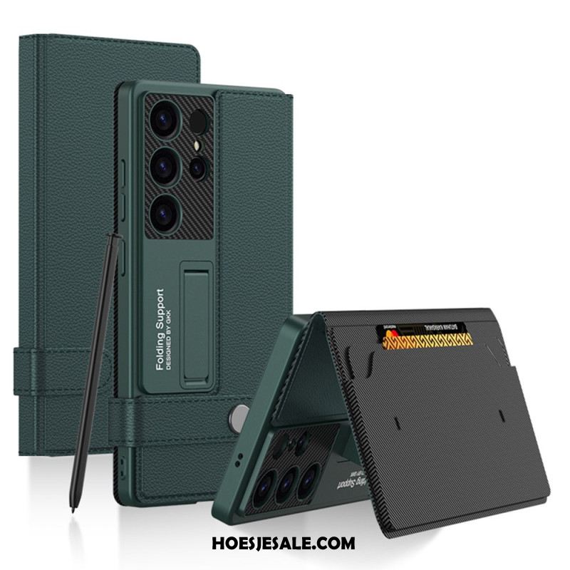 Hoesje Voor Samsung Galaxy S25 Ultra 5g Met Gkk-kaarthouder En -standaard