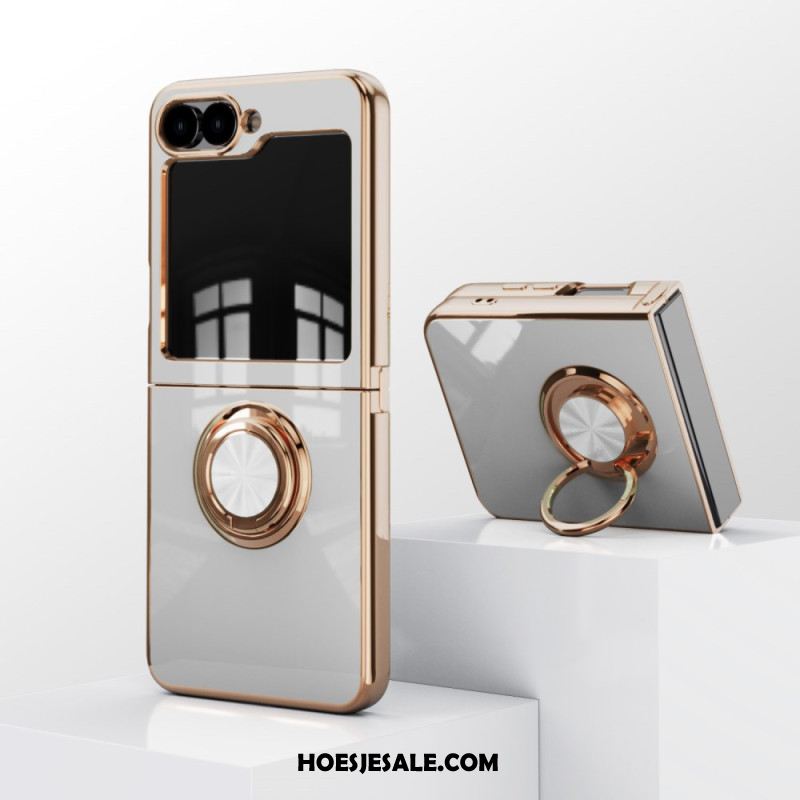 Hoesje Voor Samsung Galaxy Z Flip 7 Fe Glanzende Afwerking Met Ringhouder