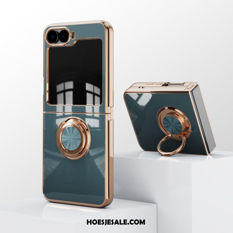 Hoesje Voor Samsung Galaxy Z Flip 7 Fe Glanzende Afwerking Met Ringhouder