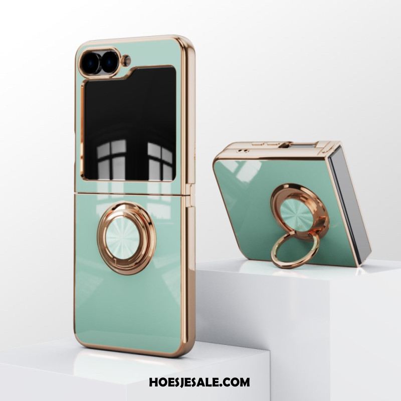 Hoesje Voor Samsung Galaxy Z Flip 7 Fe Glanzende Afwerking Met Ringhouder