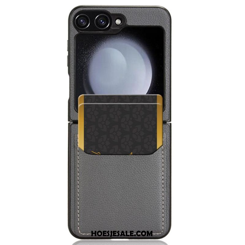 Hoesje Voor Samsung Galaxy Z Flip 7 Fe Kaarthouder Met Lychee-textuur