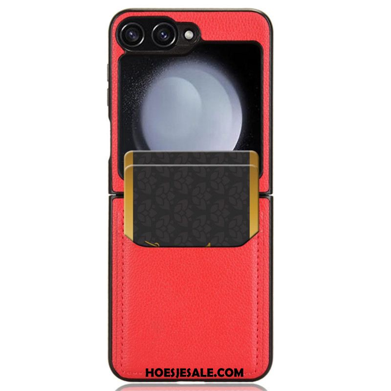 Hoesje Voor Samsung Galaxy Z Flip 7 Fe Kaarthouder Met Lychee-textuur