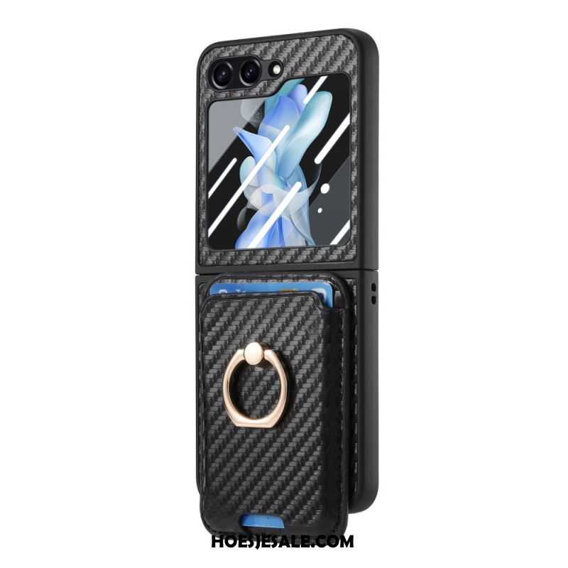 Hoesje Voor Samsung Galaxy Z Flip 7 Fe Kaarthouder Van Koolstofvezel