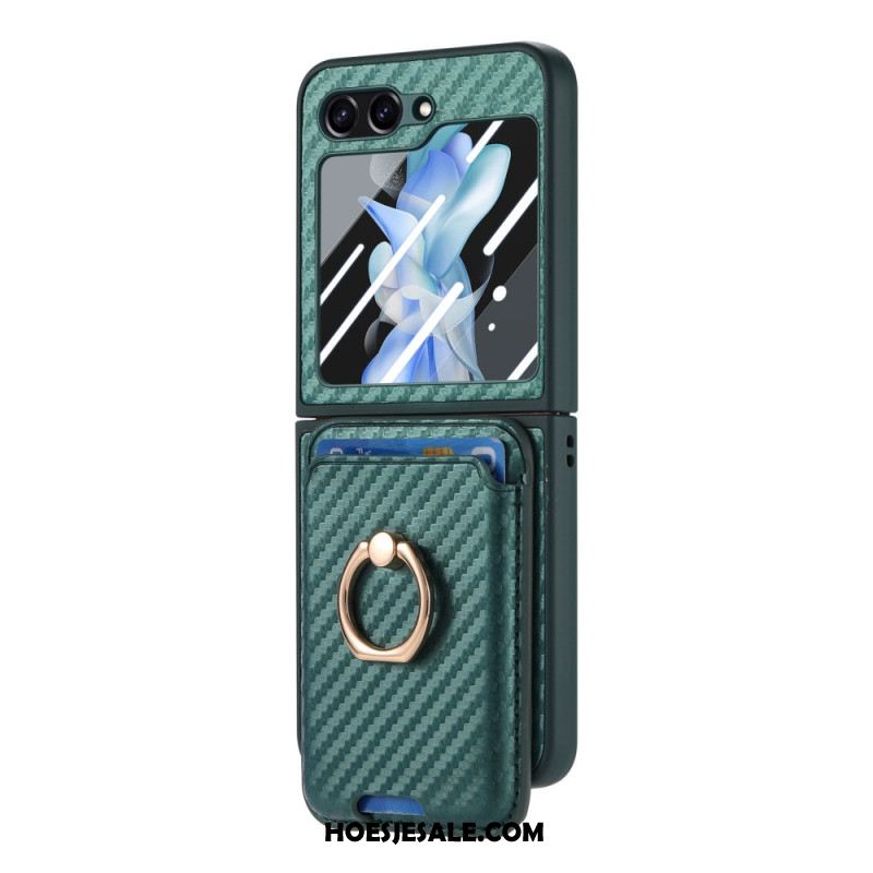 Hoesje Voor Samsung Galaxy Z Flip 7 Fe Kaarthouder Van Koolstofvezel