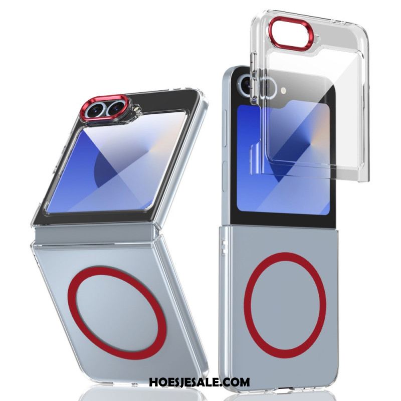 Hoesje Voor Samsung Galaxy Z Flip 7 Fe Magsafe-compatibel Doorschijnend Met Schermbeschermer