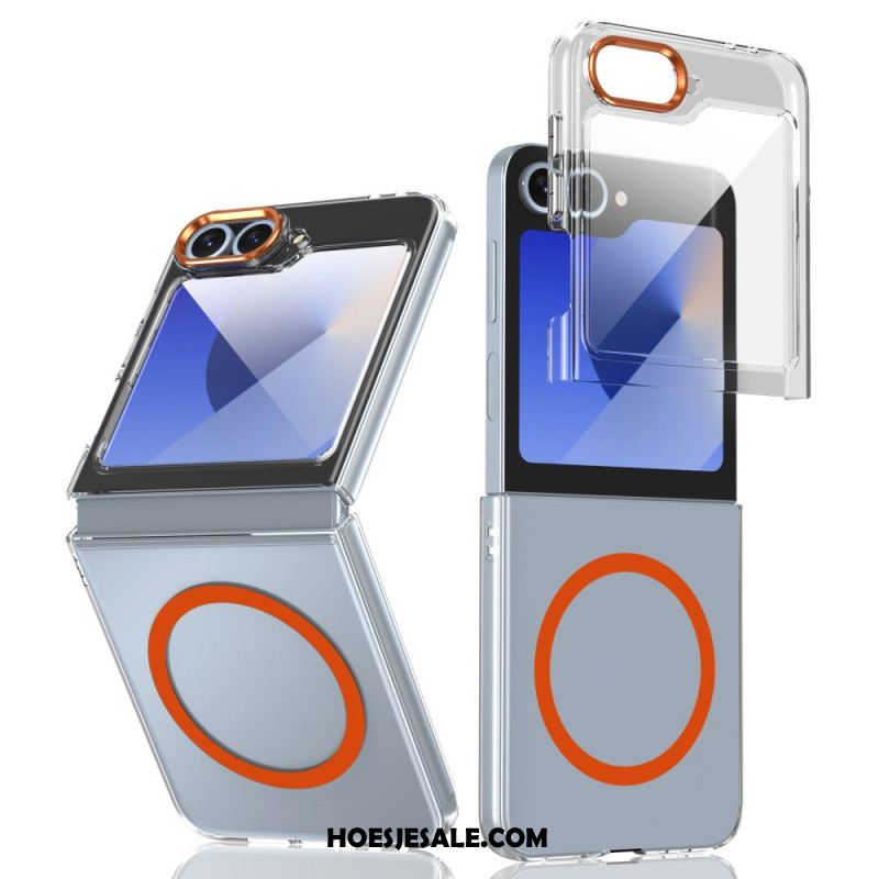 Hoesje Voor Samsung Galaxy Z Flip 7 Fe Magsafe-compatibel Doorschijnend Met Schermbeschermer