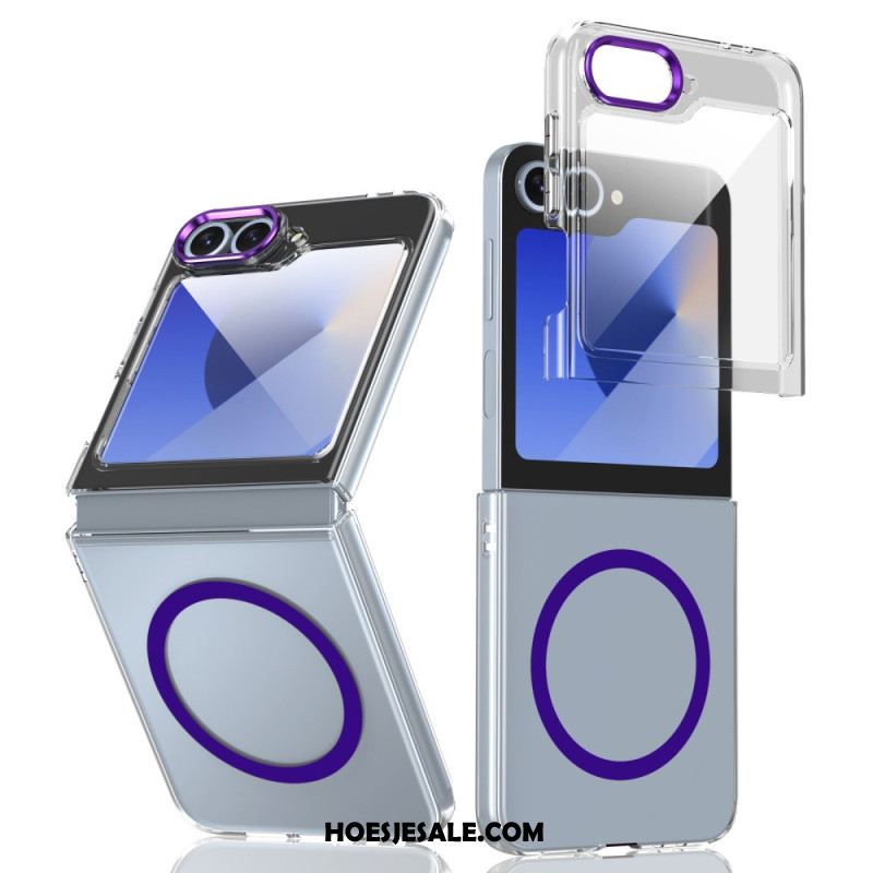 Hoesje Voor Samsung Galaxy Z Flip 7 Fe Magsafe-compatibel Doorschijnend Met Schermbeschermer