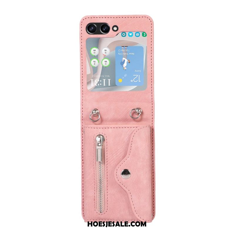 Hoesje Voor Samsung Galaxy Z Flip 7 Fe Portemonnee En Schouderband