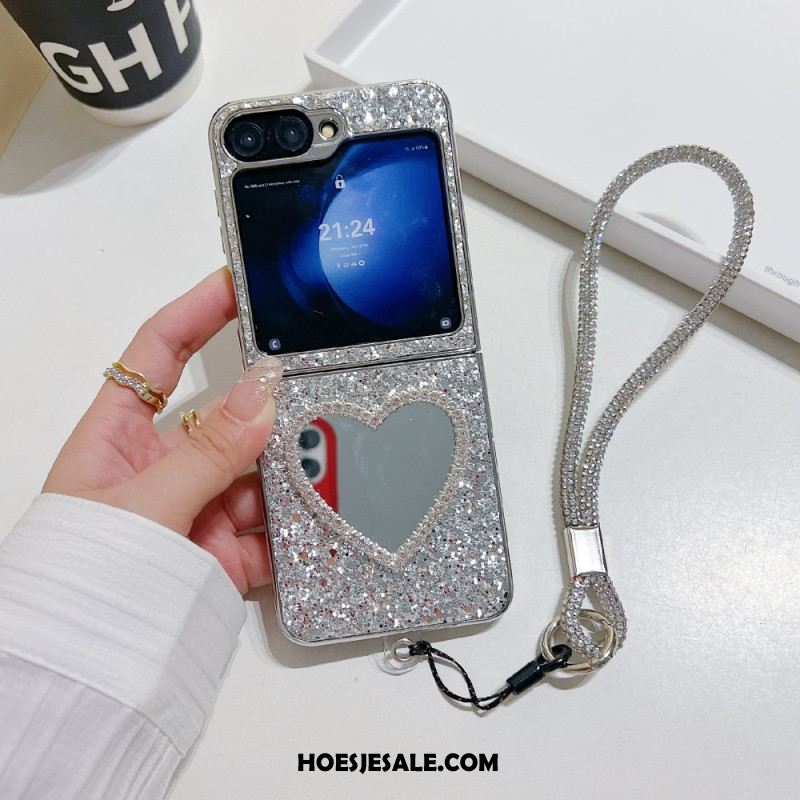 Hoesje Voor Samsung Galaxy Z Flip 7 Fe Spiegel En Bandje