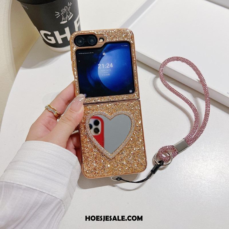 Hoesje Voor Samsung Galaxy Z Flip 7 Fe Spiegel En Bandje