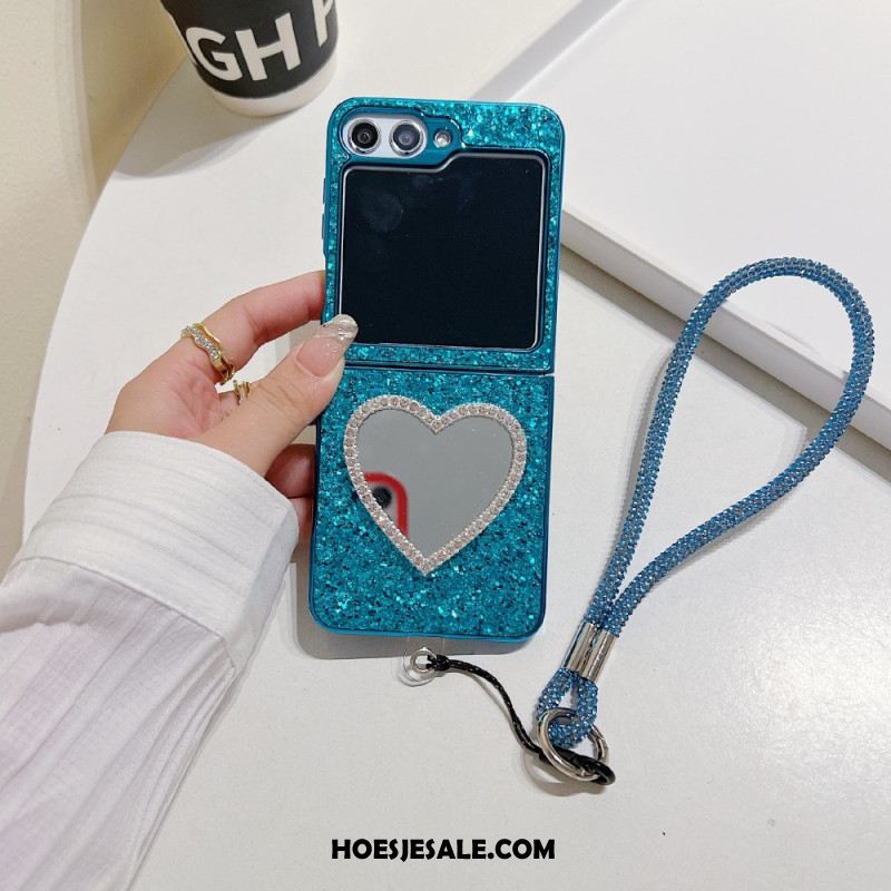 Hoesje Voor Samsung Galaxy Z Flip 7 Fe Spiegel En Bandje
