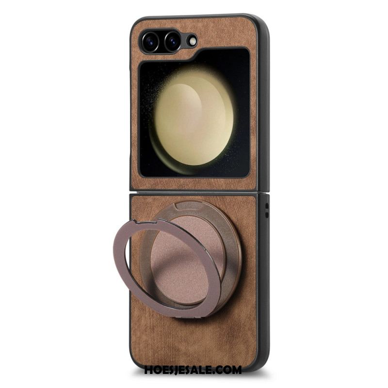 Hoesje Voor Samsung Galaxy Z Flip 7 Fe Suède-effect Met Draaibare Standaard