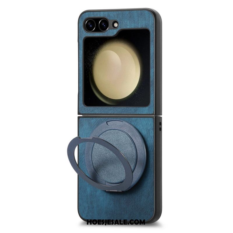 Hoesje Voor Samsung Galaxy Z Flip 7 Fe Suède-effect Met Draaibare Standaard