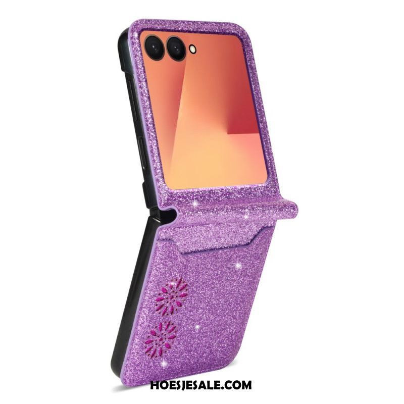 Hoesje Voor Samsung Galaxy Z Flip 7 Glitter Kaarthouder