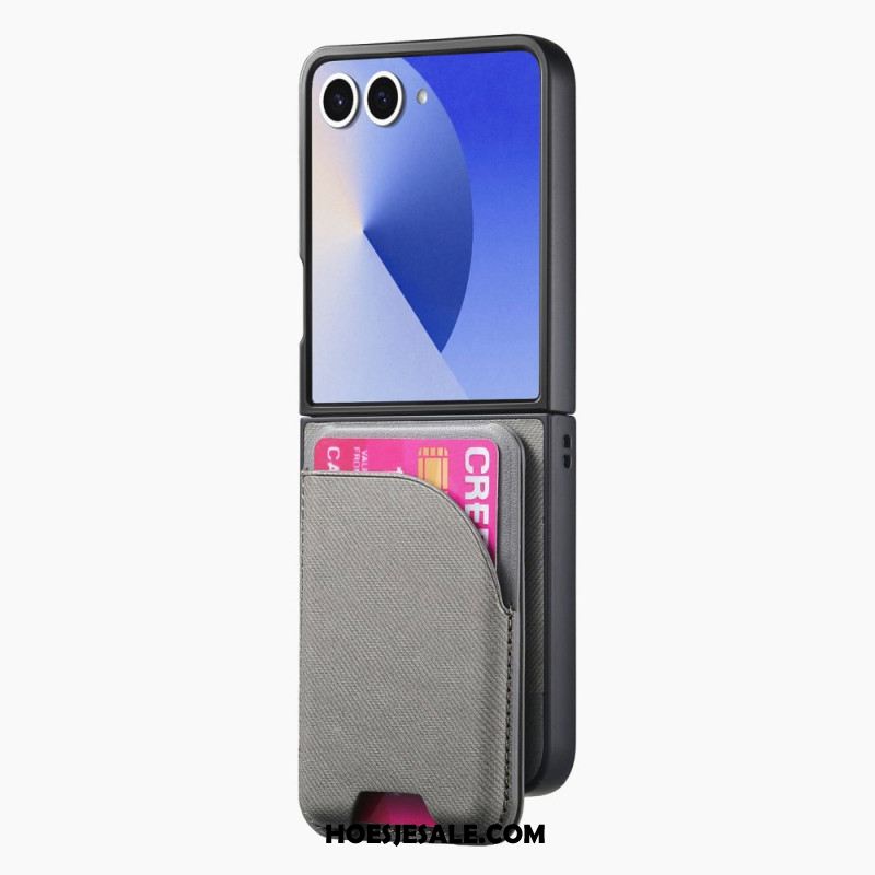 Hoesje Voor Samsung Galaxy Z Flip 7 Magnetisch Met Houder En Afneembare Kaarthouder