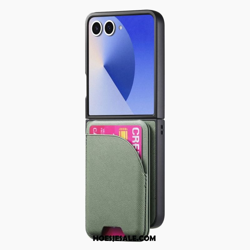 Hoesje Voor Samsung Galaxy Z Flip 7 Magnetisch Met Houder En Afneembare Kaarthouder