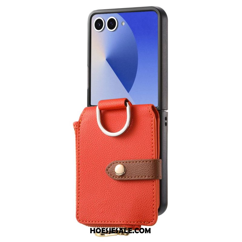 Hoesje Voor Samsung Galaxy Z Flip 7 Muntportemonnee En Ringhouder