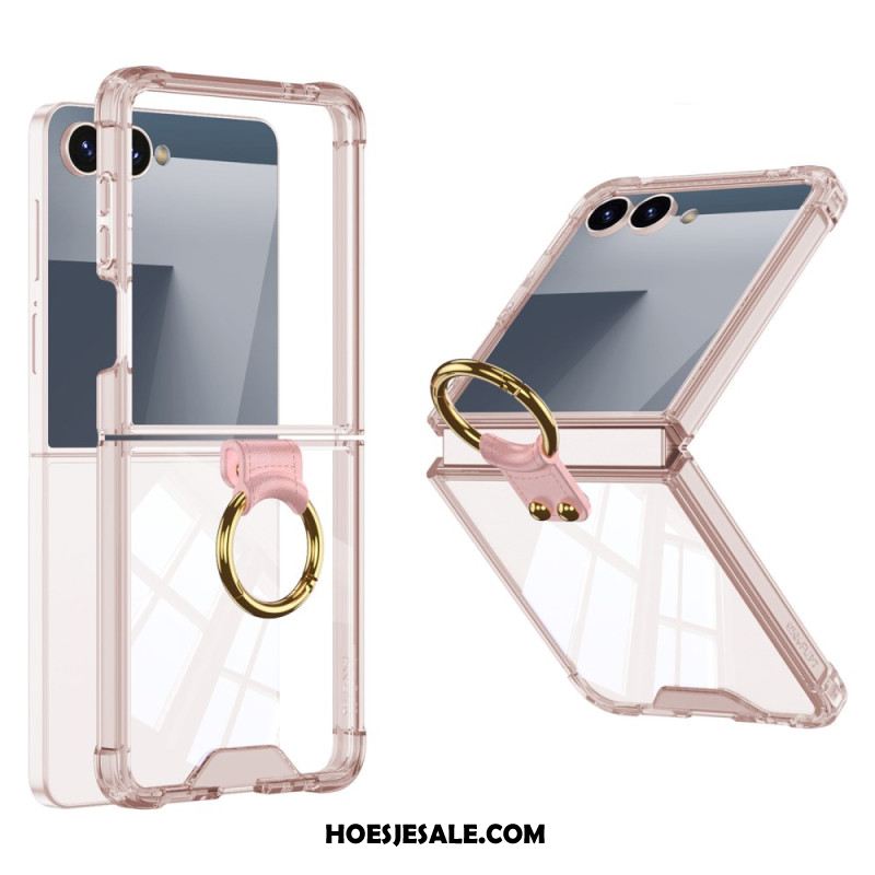 Hoesje Voor Samsung Galaxy Z Flip 7 Ringhouder En Schokbestendige Bescherming