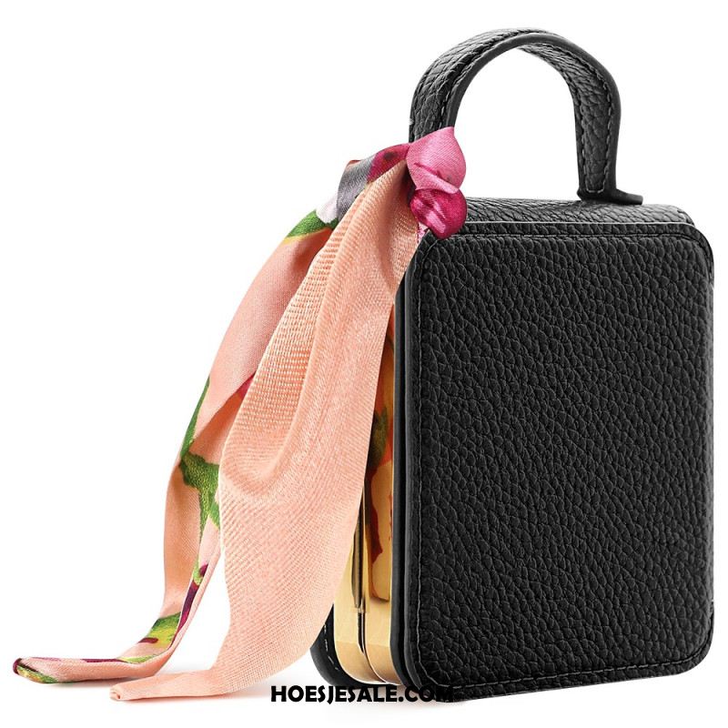 Hoesje Voor Samsung Galaxy Z Flip 7 Spiegel En Kaarthouder